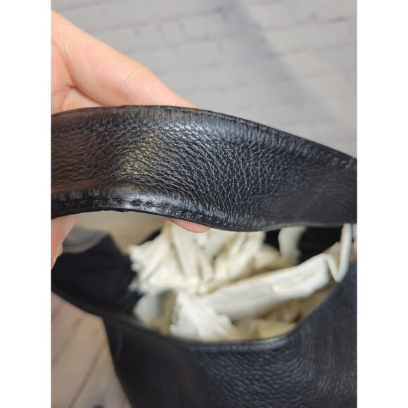 Michael Kors Fulton Pebbled Black Soft Leather Medium Shoulder Bag Handbag - Picture 5 of 10